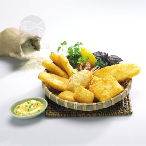 GOURMET SELECTION OF BREADED PANGASIUS PRODUCTS