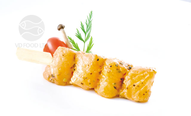 SKEWER OF PANGASIUS WITH A MEDITERRANEAN MARINADE